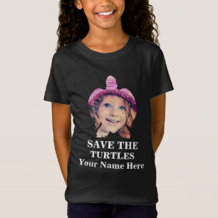 Camiseta Foto da tartaruga marinha personalizada salvando t