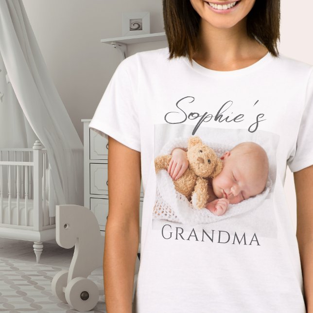 Camiseta Foto da vovó personalizada (Criador carregado)