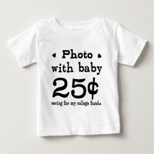 Camiseta Foto De 25 Centavos Com Bebê
