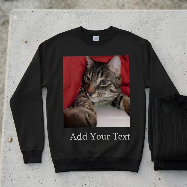Camiseta Foto de animal de estimação personalizada com text (Criador carregado)