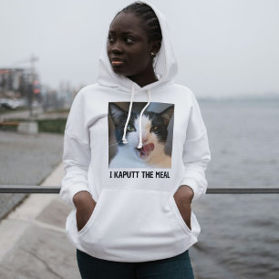 Camiseta Foto de animal personalizada de gato preto e branc