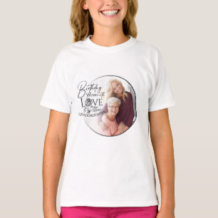Camiseta Foto de Aniversário com Caligrafia Minimalista par