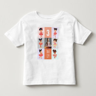 Camiseta Foto de Aniversário de Bebê Bailarina com Pastel S