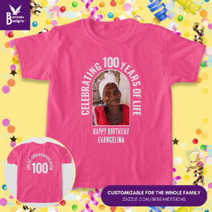 Camiseta Foto de Aniversário de Correspondência Personaliza