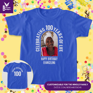 Camiseta Foto de Aniversário de Correspondência Personaliza