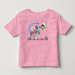 Camiseta Foto de Aniversário de Tartaruga Marinha Branca