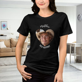 Camiseta Foto de aniversário do homem namorada