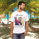 Camiseta Foto de aniversário mito mito de legenda diversão<br><div class="desc">Personalize e adicione sua própria foto do aniversariante/homem. Personalize e adicione um nome,  40 anos e um texto. Texto: O Homem,  O Mito,  A Lenda.</div>