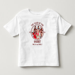 Camiseta Foto de Ano Novo da Família Moderna Personalizada