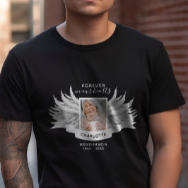 Camiseta Foto de Asas de Anjo Lembrança Amorosa Funeral/Mem
