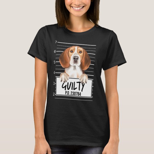 Camiseta Foto de Beagle Culpado (Frente)