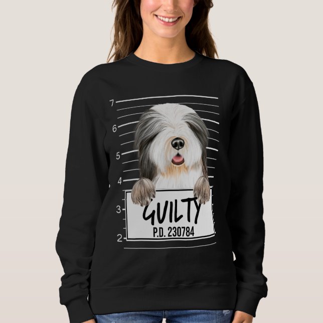 Camiseta Foto de Bearded Collie Culpado (Frente)