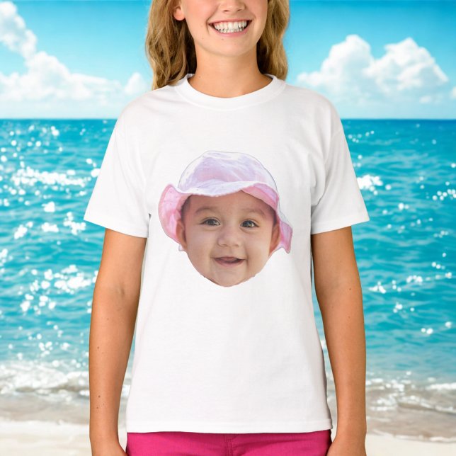Camiseta Foto de bebê personalizada, rosto de foto de bebê (Criador carregado)