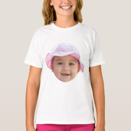 Camiseta Foto de bebê personalizada, rosto de foto de bebê