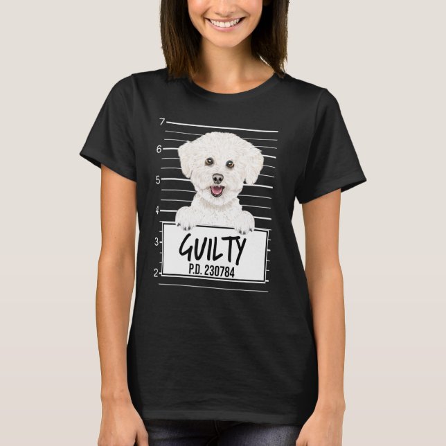 Camiseta Foto de Bichon Frisé Culpado (Frente)