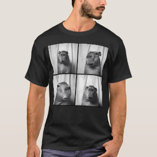 Camiseta Foto de cabine de fotografia de capivara capivara 