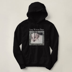 Camiseta Foto de Cachorro Branco Bonito Tendo Preguiçoso Di