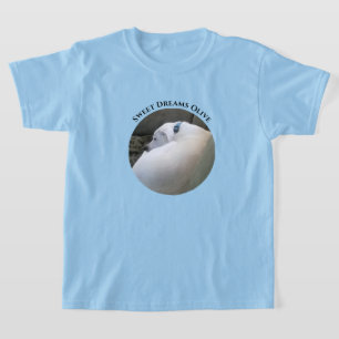 Camiseta Foto de Cachorro Cachorro Cachorro Dormindo Azul