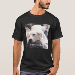 Camiseta Foto de Cachorro Cansado Próximo ao Melhor Pai Ami