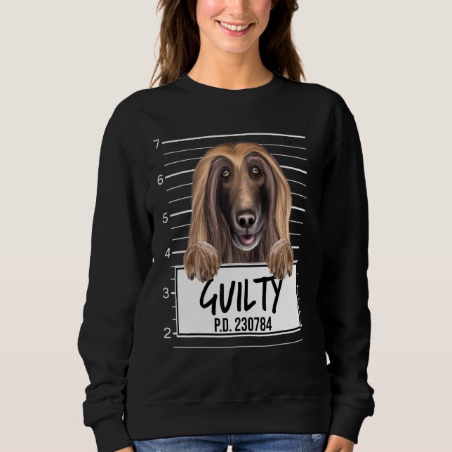 Camiseta Foto de Cachorro Culpado Afghan Hound (Frente)