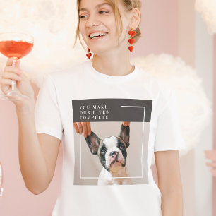 Camiseta Foto de Cachorro Moderno Cachorro