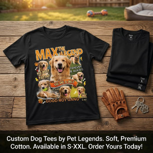 Camiseta Foto de cachorro personalizada estilo bootleg retr