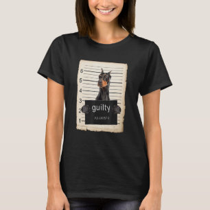 Camiseta Foto de caneca de cachorro Doberman Pinscher da mo