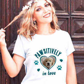 Camiseta Foto de Cão Cardíaco Pawsitively