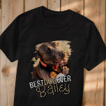 Camiseta Foto de Cão de Pet Personalizado, Legal, Reproduti<br><div class="desc">Esta design divertida e moderna é composta por tipografia divertida e adiciona uma foto personalizada do seu cão de estimação. "Melhor Cachorro Nunca" adoraria a camisa.</div>