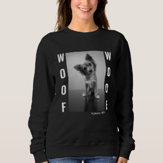 Camiseta Foto de Cão legal Mulheres Personalizadas Pretas