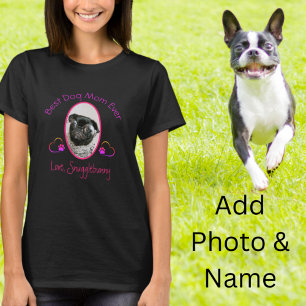 Camiseta Foto de Cão Melhor Cão Mãe Alguma Vez Impressão de