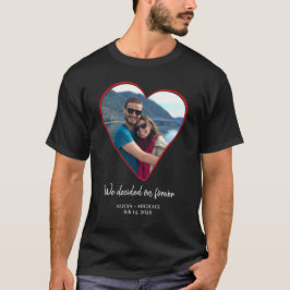 Camiseta Foto de casal coração personalizado noivado