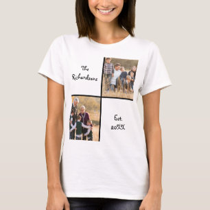 Camiseta Foto de Colagem da Família