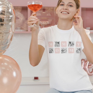Camiseta Foto de Colagem de Tendy e Presente de Melhor Mamã