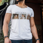Camiseta Foto de Colagem Moderna e Dia de os pais Feliz Mel<br><div class="desc">Uma foto moderna de colagem pode fazer um presente perfeito para o Dia de os pais. Essa ideia única e criativa de presente envolve combinar diferentes fotos de você e de seu pai e organizá-las de uma forma visualmente atraente. É uma maneira excelente de celebrar a vida do seu pai...</div>