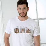 Camiseta Foto de Colagem Moderna e Melhor Família Nunca Mel<br><div class="desc">Apresentando a Foto de Colagem Moderna e a Melhor Família Alguma Vez em Texto, uma forma única e personalizada de celebrar o amor e a alegria de sua família. Este presente especial combina a beleza de uma colagem personalizada de fotos com uma mensagem sincera para criar uma lembrança memorável que...</div>
