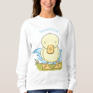 Camiseta Foto de desenho animado de bebê amarelo-branco