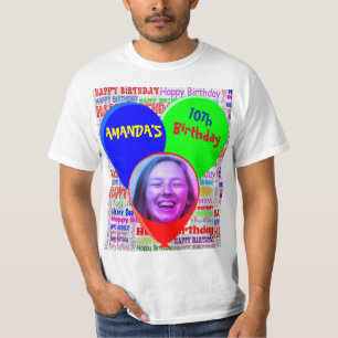 Camiseta Foto de diversão personalizada e festa de aniversá