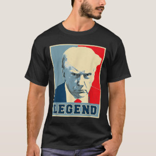 Camiseta Foto de Donald Trump 2024 Presidente Lenda Nunca