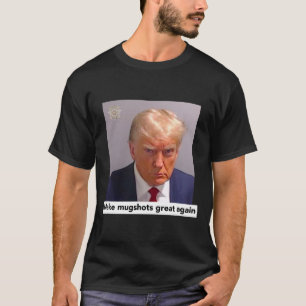 Camiseta Foto de Donald Trump no Registro Criminal - Faça a