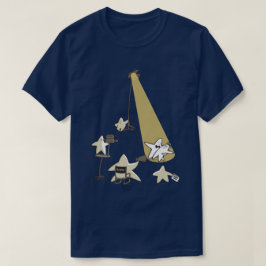 Camiseta Foto de Estrelas Engraçada Palavra Foto Foto Gráfi