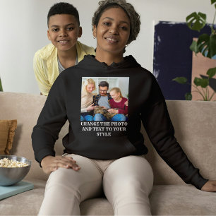 Camiseta Foto de família personalizada de gato moderno para