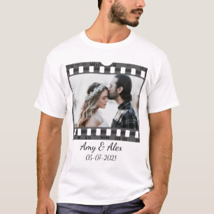 Camiseta Foto de filme com fita personalizada modelo de fot