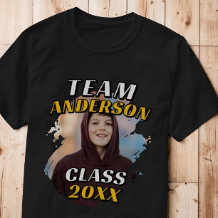 Camiseta Foto de Formatura da Equipe [Sobrenome] Turma de 2