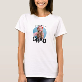Camiseta Foto de Formatura do Ensino Médio Simples Moderna