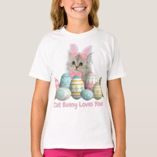 Camiseta Foto de gatinho, ovos pintados e humor