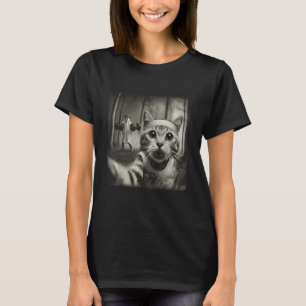 Camiseta Foto de gato fazendo exercício no ginásio fantasma