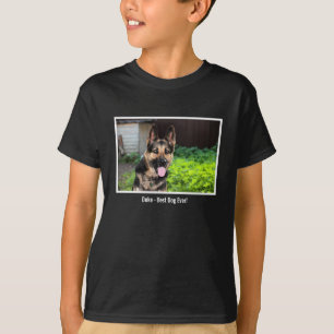 Camiseta Foto de German shepherd personalizado, Nome do cã