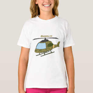 Camiseta Foto de helicóptero de camoflagem do exército