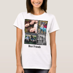 Camiseta Foto de Lembrança da Amizade de Melhores Amigos Mo